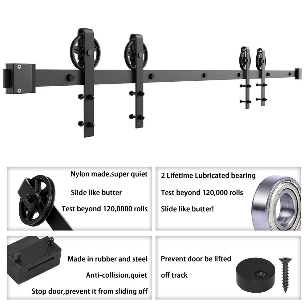 Lazio Sliding Standard Double Barn Door Hardware Kit