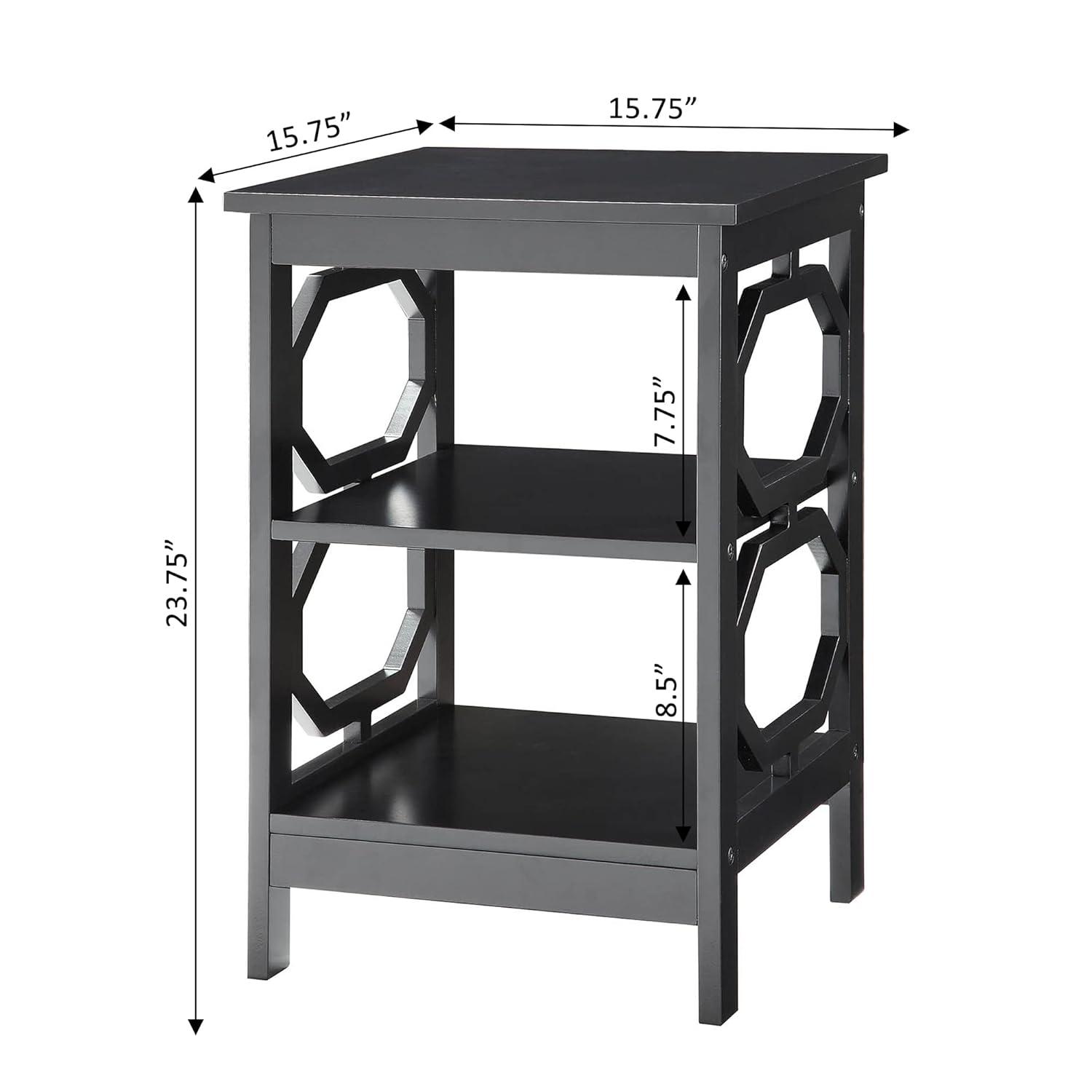 Convenience Concepts Omega End Table with Shelf, Coral