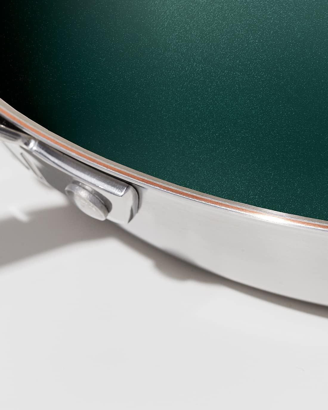 10.5 Inch Green Ceramic Coated Stainless Steel Frying Pan