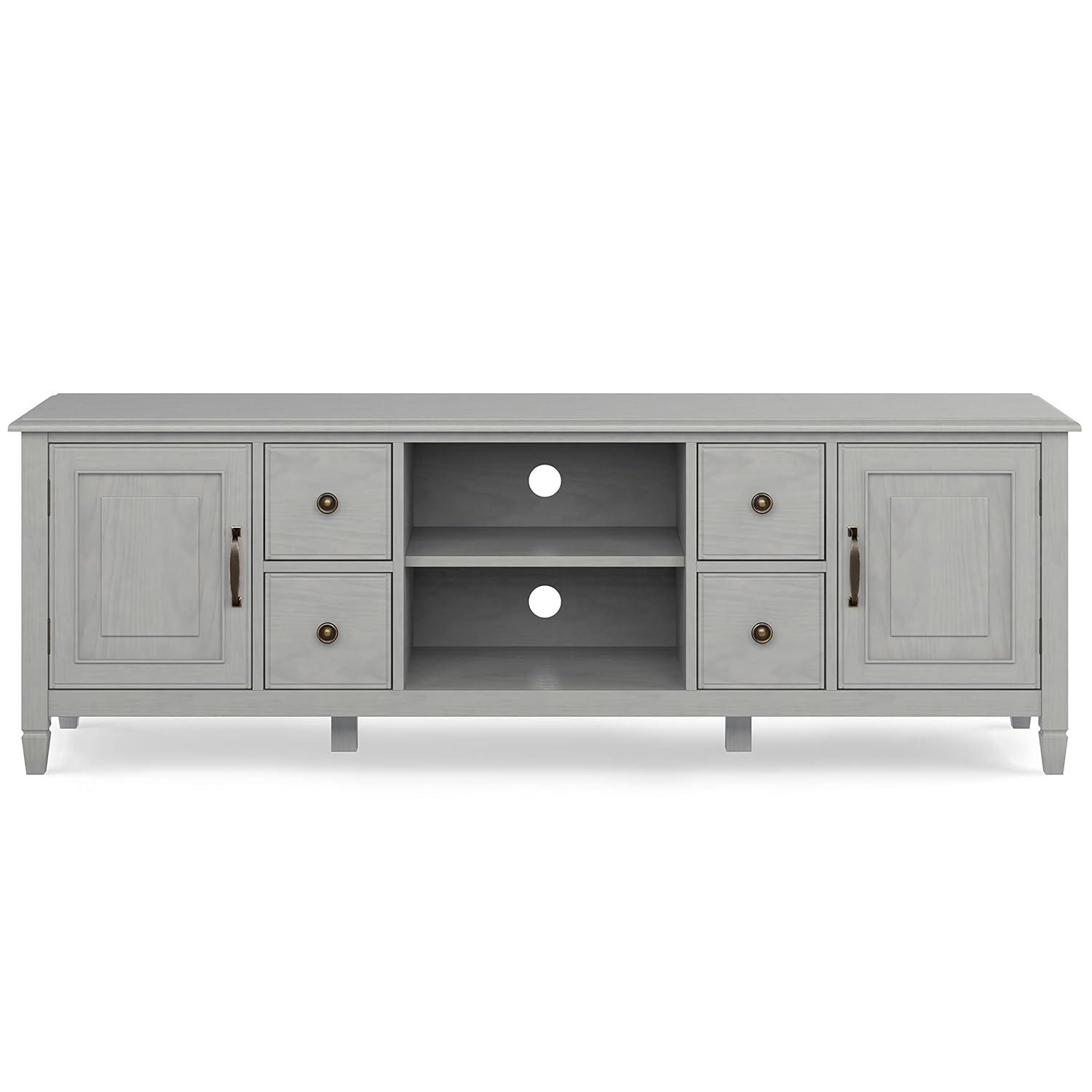 Simpli Home Connaught SOLID WOOD 72 inch Wide TV Stand For TVs up to 80 inches