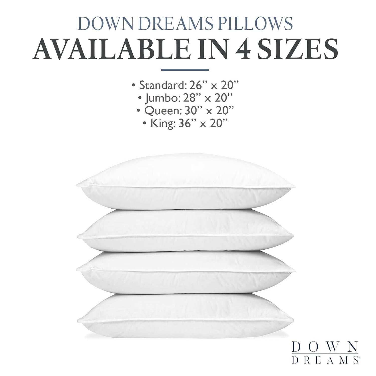 Down Dreams Manchester Mills Classic Pillows - Queen/Medium Support, 2-Pack