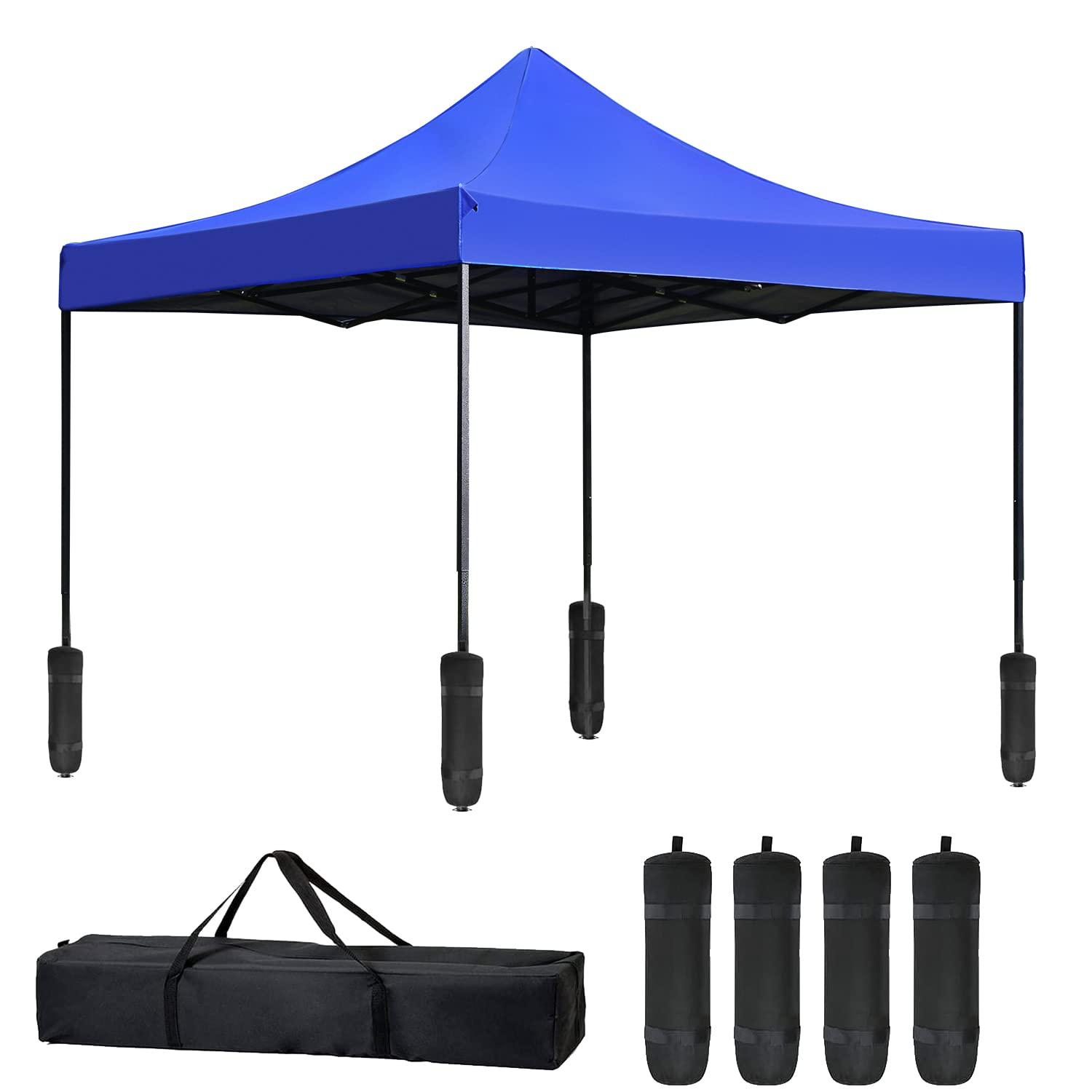 YRLLENSDAN Pop Up Canopy 10x10, Pop Up Tents for Parties 10x10 Outdoor Canopy Pop Up Tent Canopy Waterproof Canopy UV Protection Shade Tent for Backyard Popup Tent 10x10, Blue