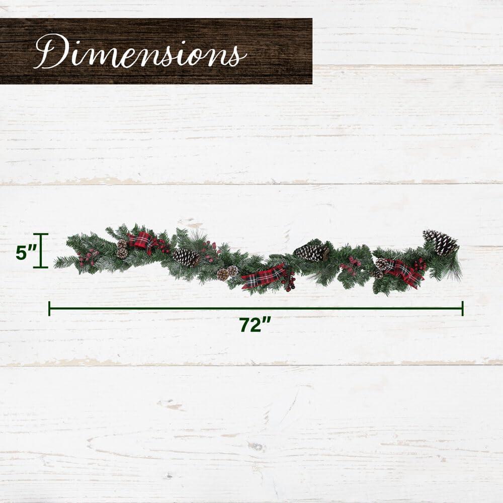 Fraser Hill Farm Christmas Wreath 72'' in. Faux Spruce Garland