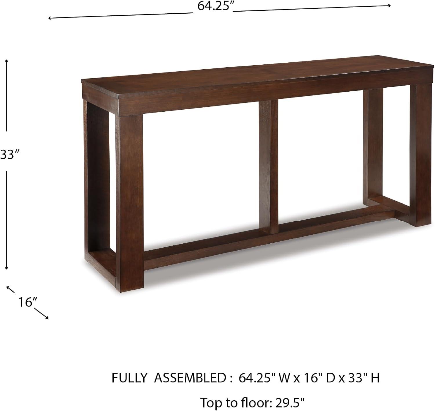 Signature Design by Ashley Contemporary Watson Sofa/Console Table  Dark Brown
