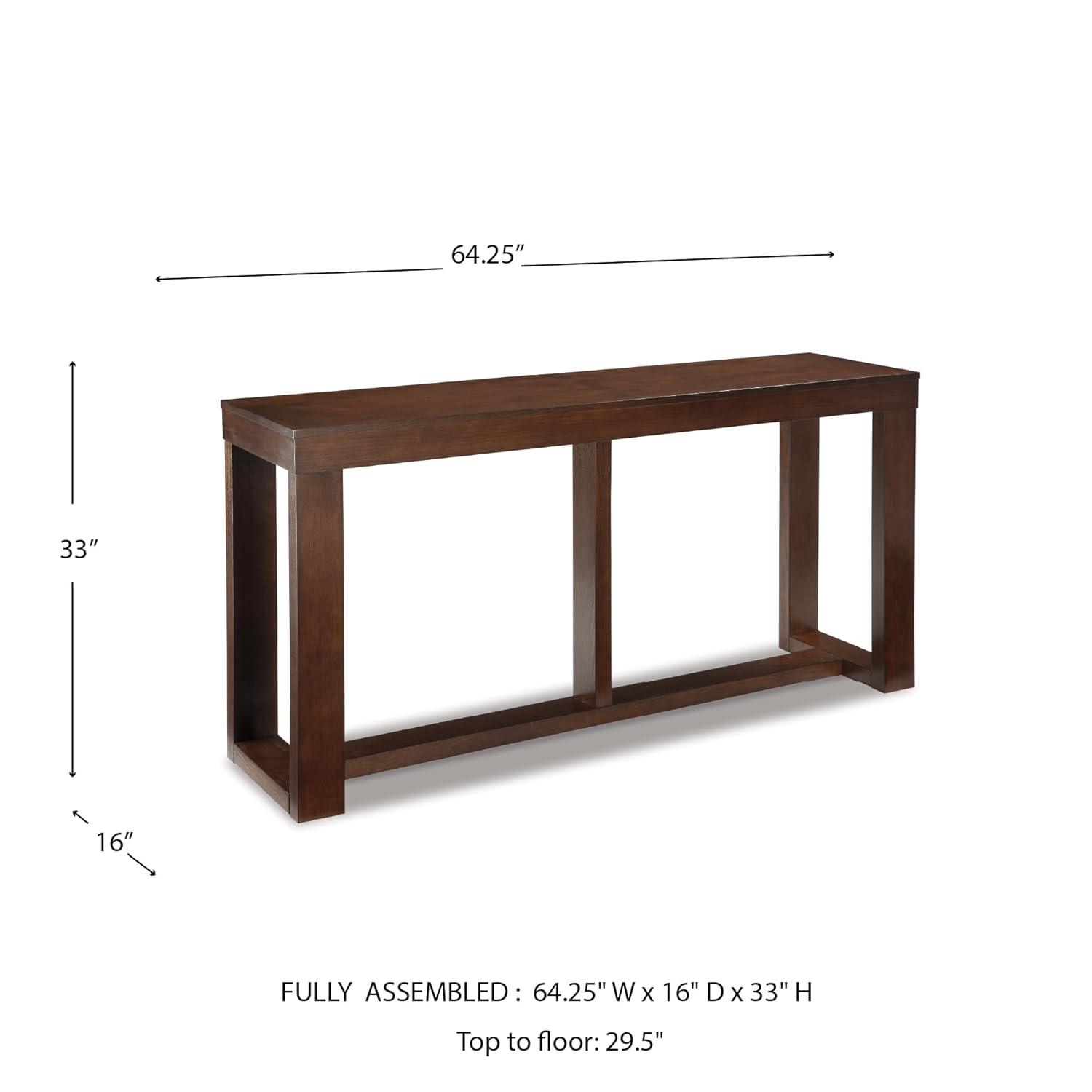 Signature Design by Ashley Contemporary Watson Sofa/Console Table  Dark Brown