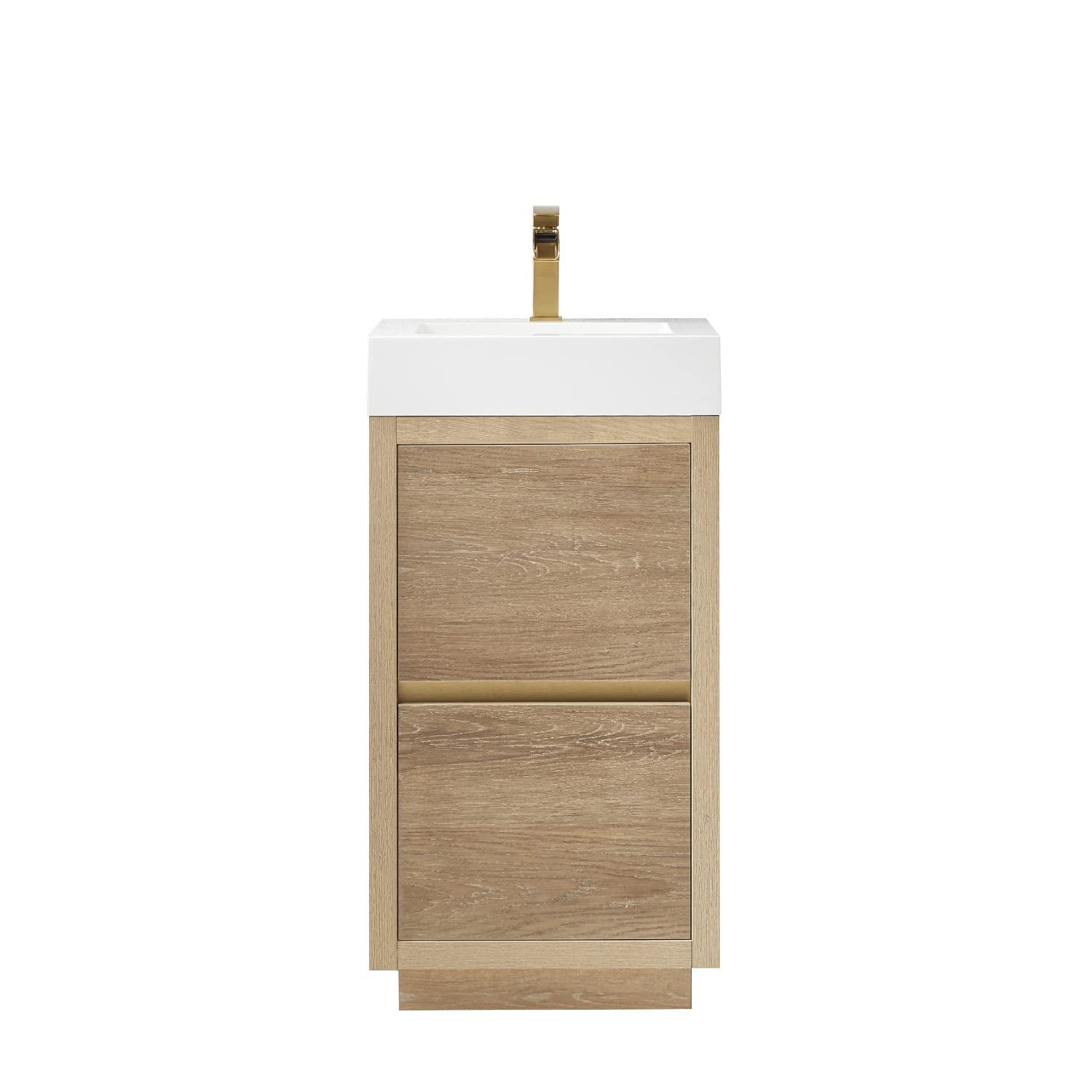 Beira 17.7'' Single Bathroom Vanity with Composite Top