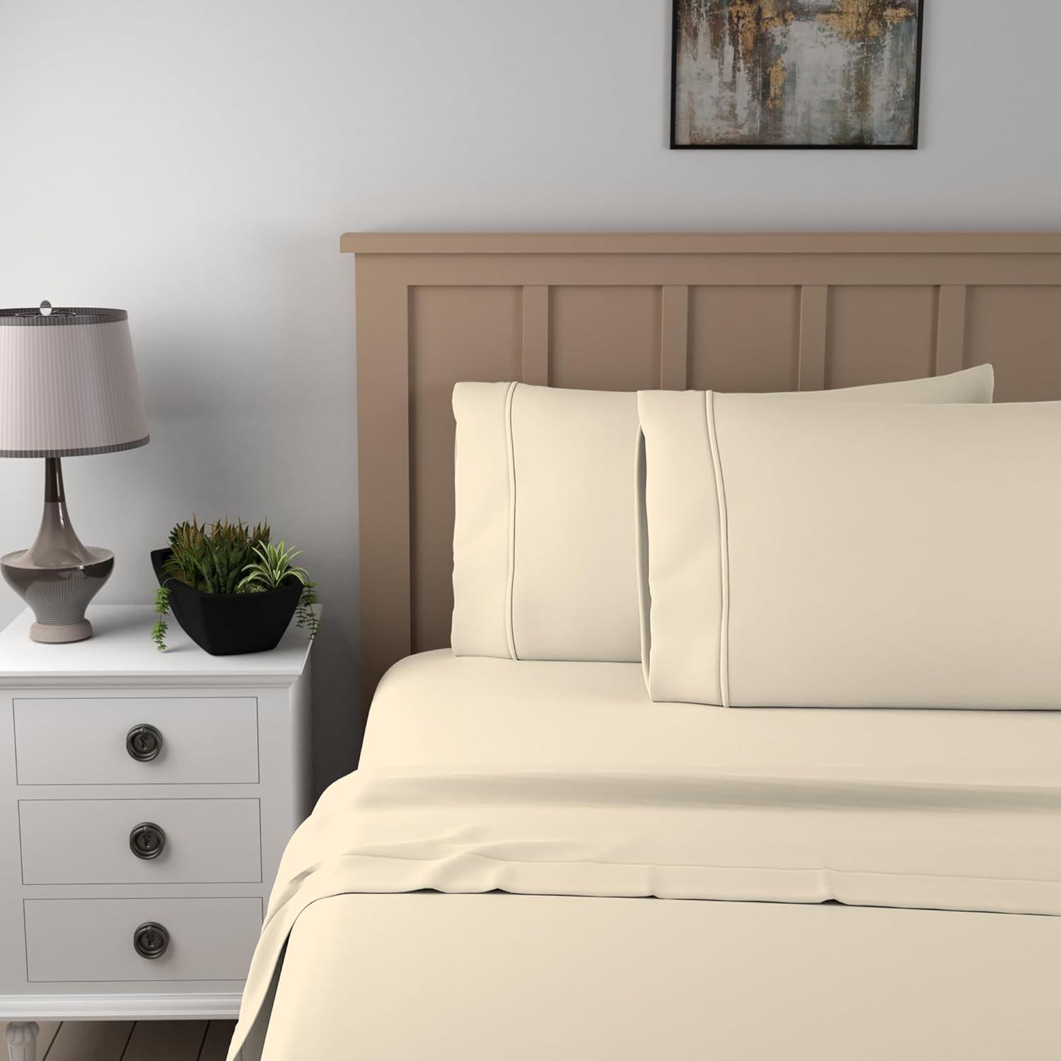 300 Thread Count Organic Cotton Brushed Percale Sheet Set - Purity Home