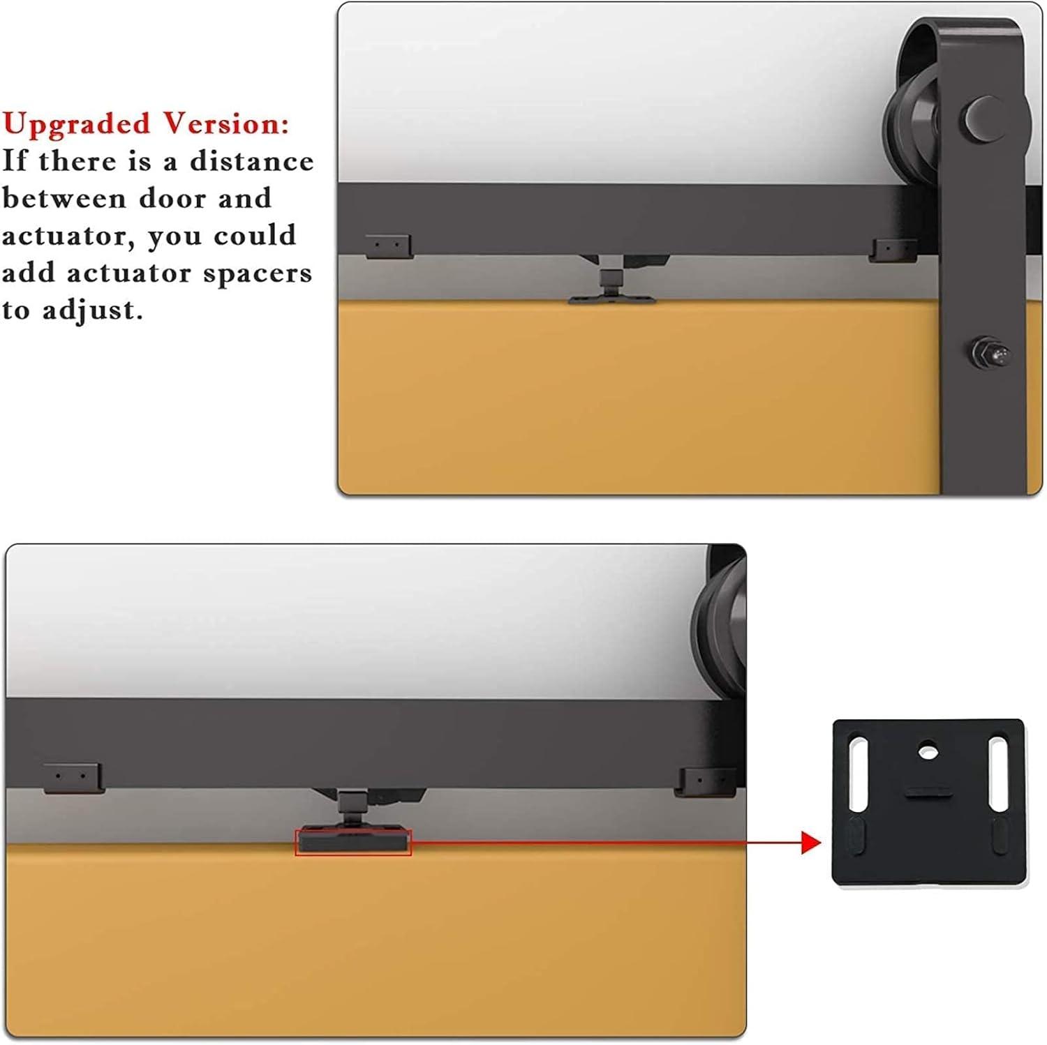 2PCS Soft Close barn Door Hardware kit Barn Door Soft Close Mechanism Spring Buffer Damper Hole-Free Version Fit for Door Weight 60-176 Pounds Adjustable Door Stoppers 2022NEWEST (Use for 20-40)