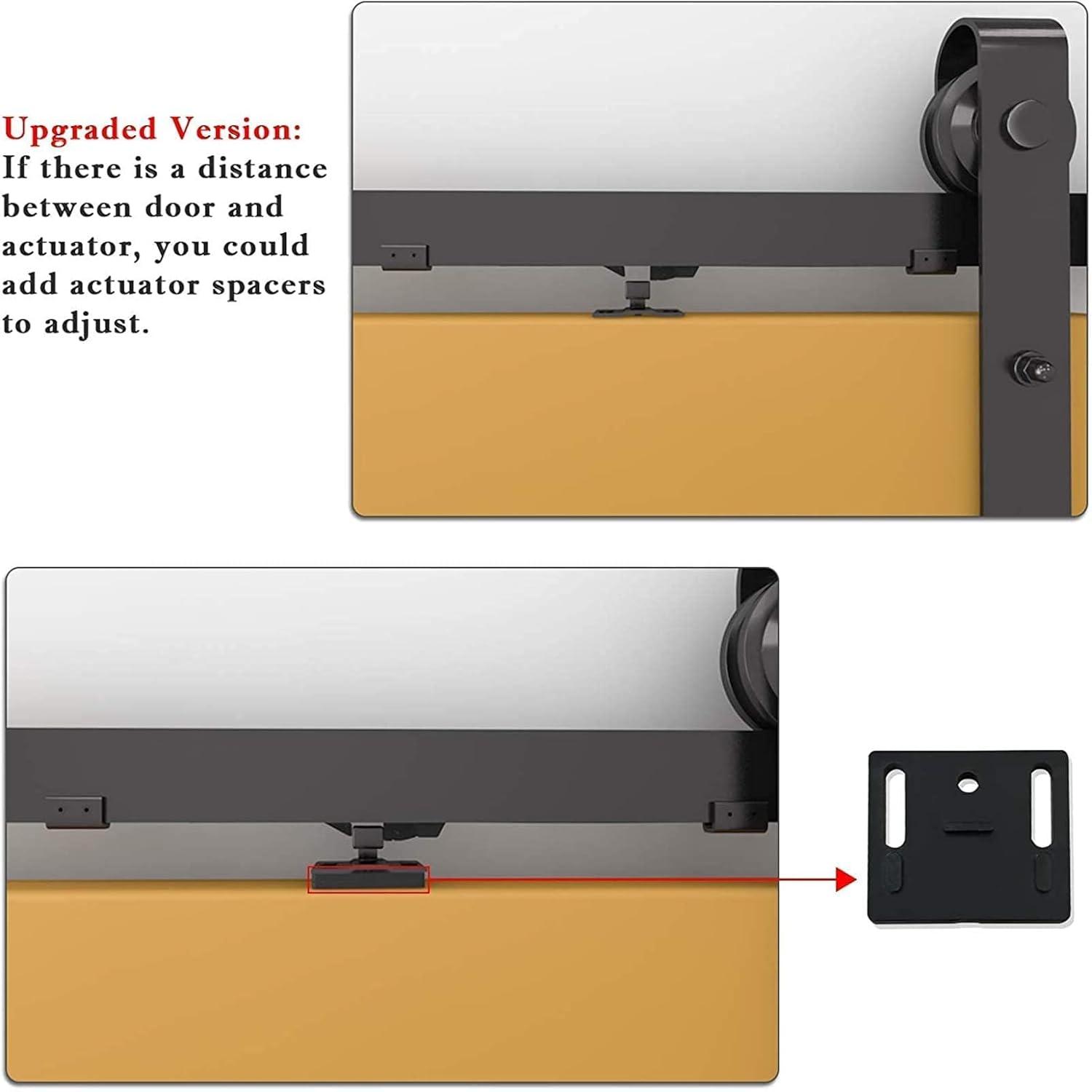 2PCS Soft Close barn Door Hardware kit Barn Door Soft Close Mechanism Spring Buffer Damper Hole-Free Version Fit for Door Weight 60-176 Pounds Adjustable Door Stoppers 2022NEWEST (Use for 20-40)
