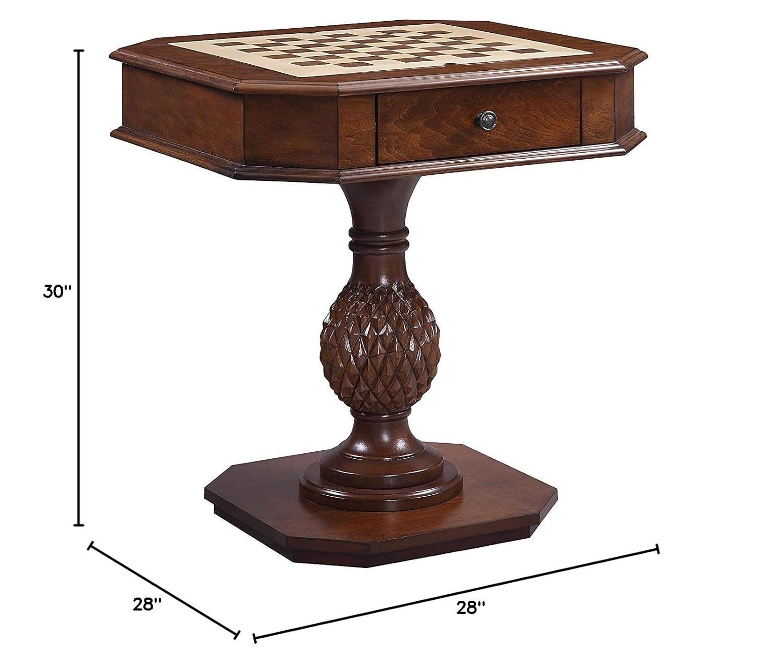 Benzara Benzara 28'' L Solid + Manufactured Wood Checkers Game Set