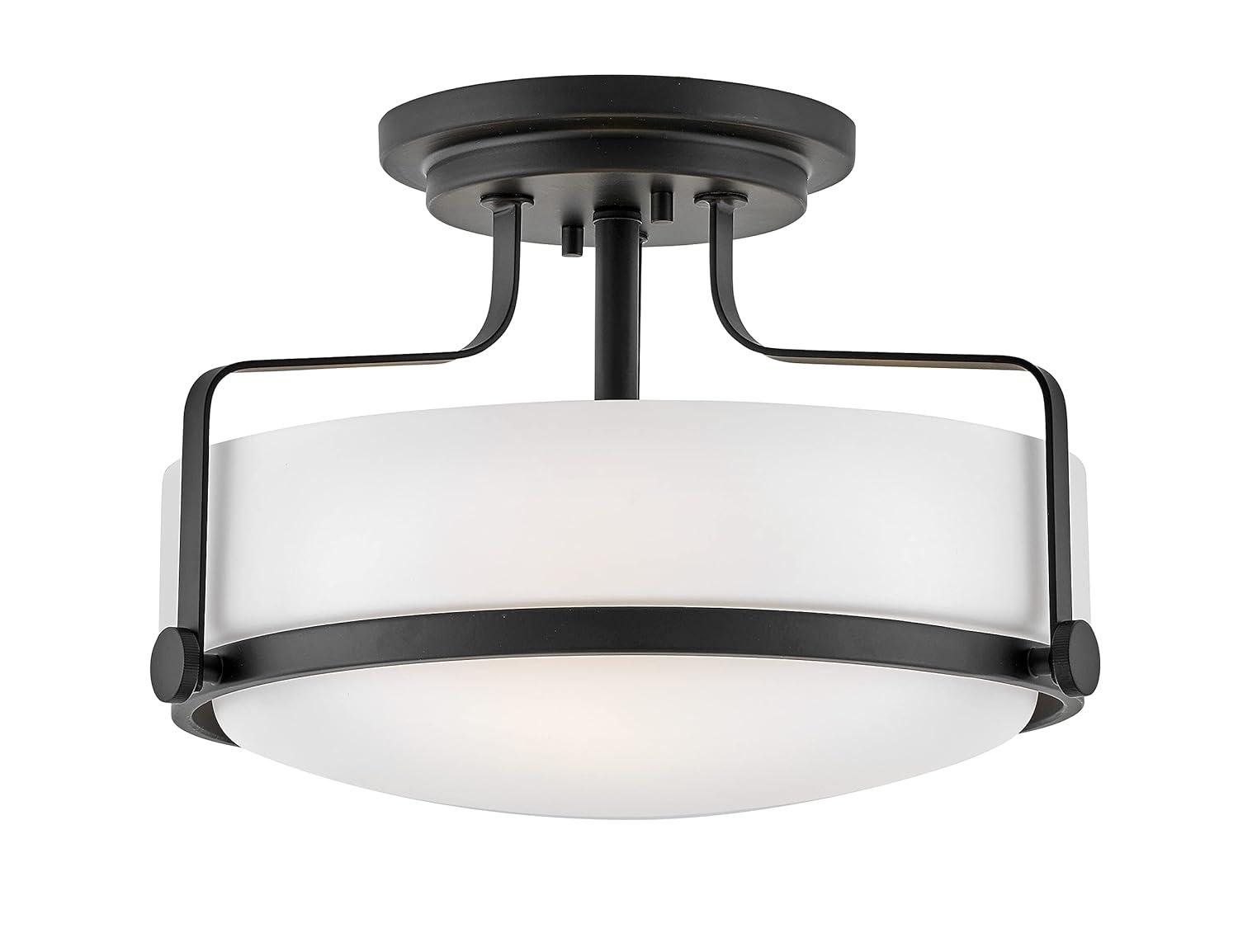 Harper 14.5-in 3-Light Semi-Flush Mount Retro Ceiling Light