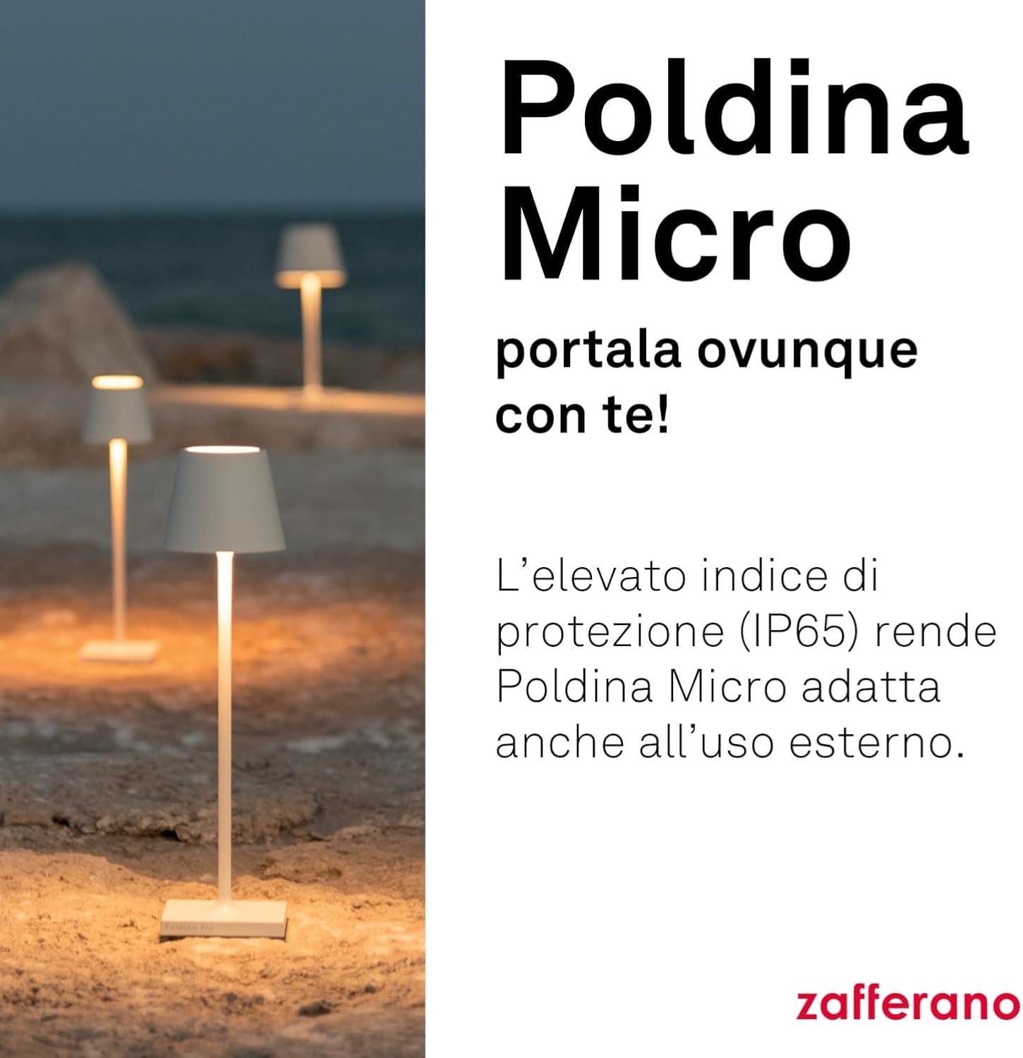 Dark Grey Cordless Touch LED Table Lamp