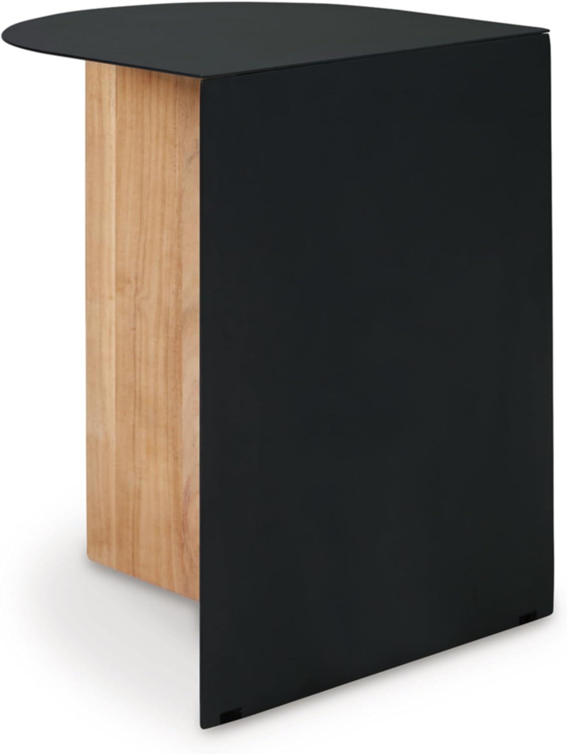 Signature Design by Ashley Ladgate Accent Table, Black & Natural Brown