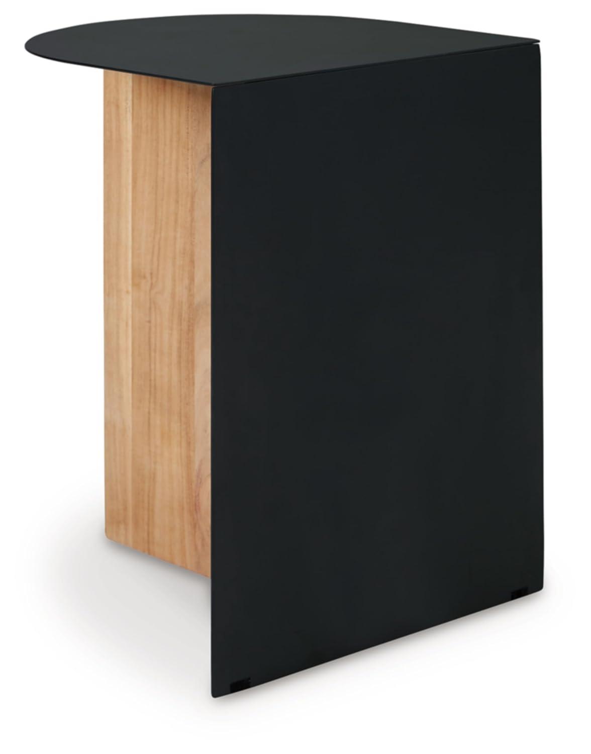 Signature Design by Ashley Ladgate Accent Table, Black & Natural Brown