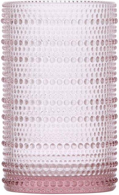 D&V By Fortessa Jupiter Iced Beverage Glass, 13 Ounce, Set of 6, Pink