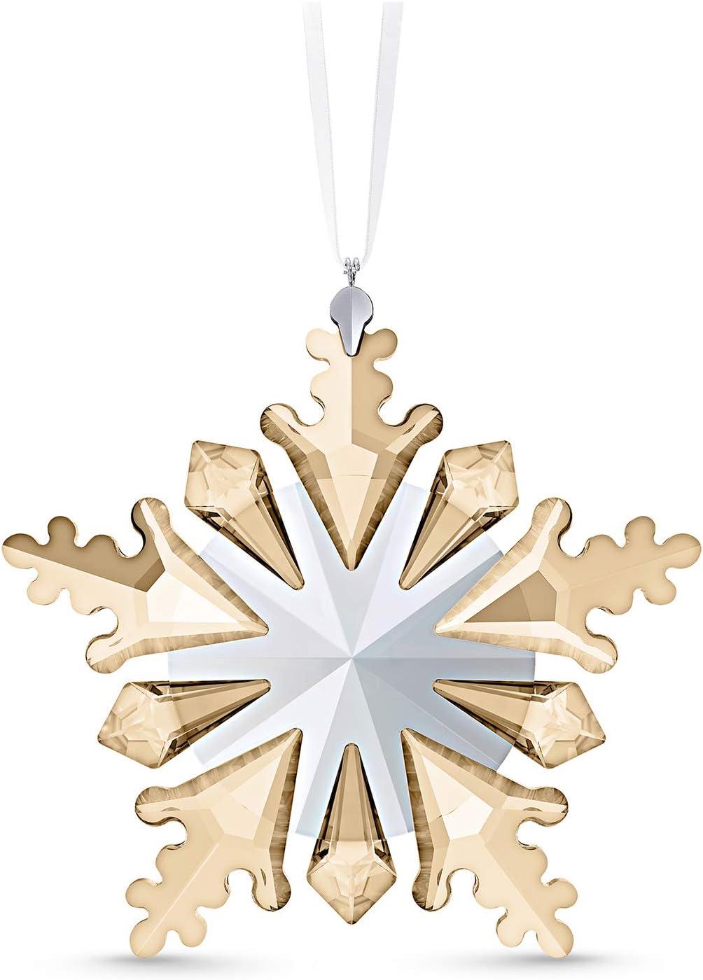 Gold and Clear Crystal Winter Snowflake Ornament