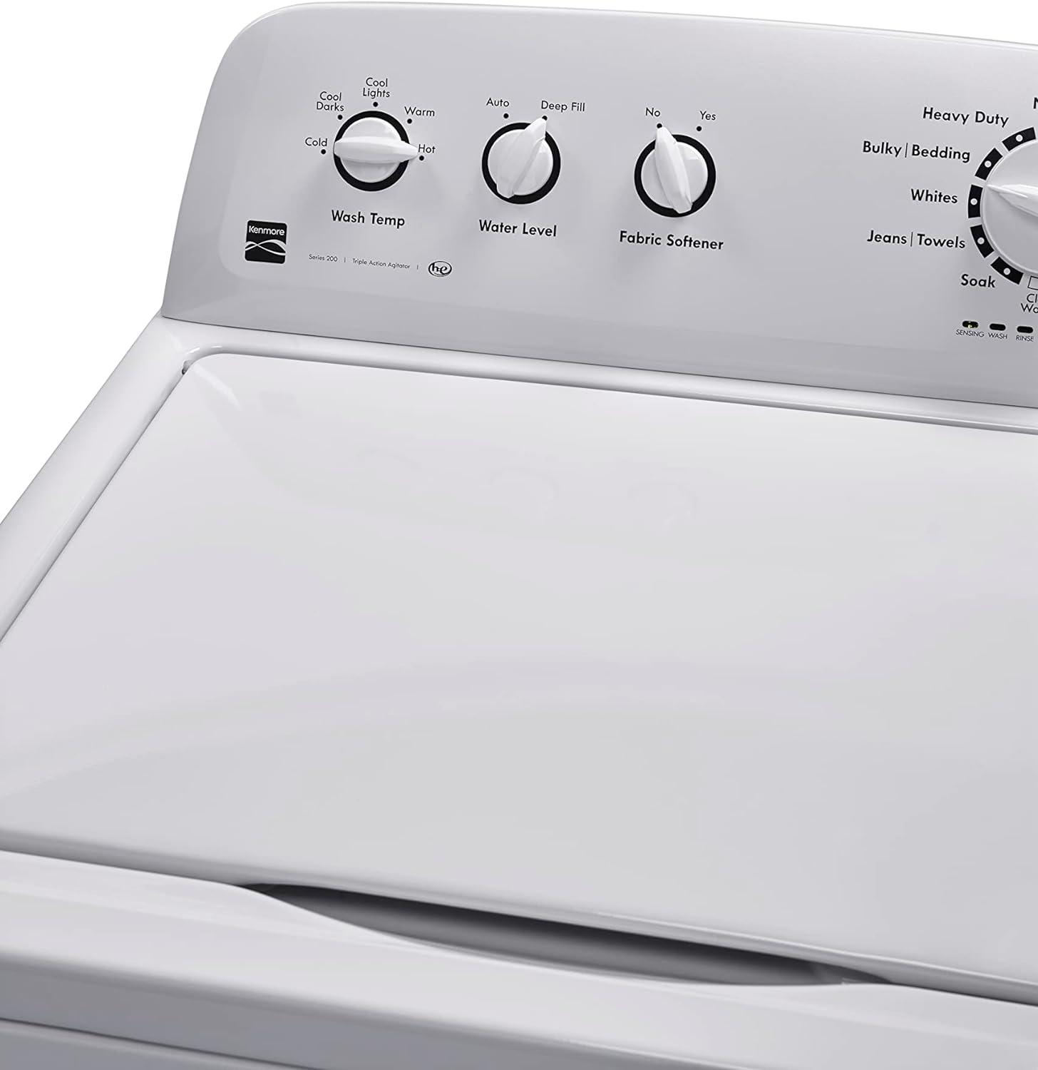 White 3.8 Cu. Ft. Stainless Steel Top-Load Washer