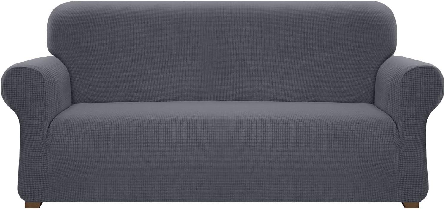 Gray Premium Waterproof Stretch Sofa Cover with Elastic Straps