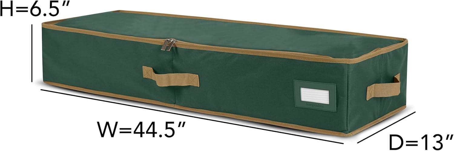 Covermates Keepsakes Gift Wrap Organizer - Holds up to 25 Rolls - Heavy Duty - Accessory Trays with Adjustable Compartments - Mesh Pocket - Holiday Storage, Green