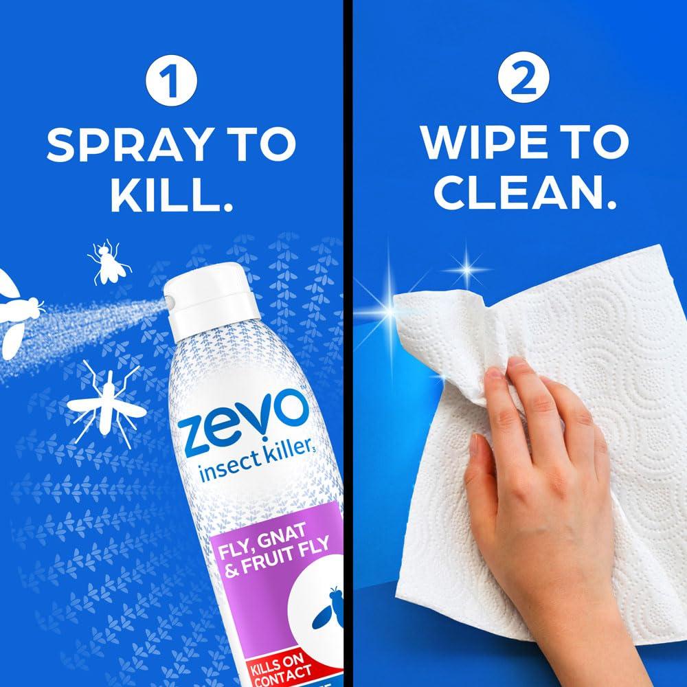 Zevo Flying Insect Trap, Fly Trap Captures Houseflies, Fruit Flies, and Gnats 1 Plug-in Base + 1 Cartridge