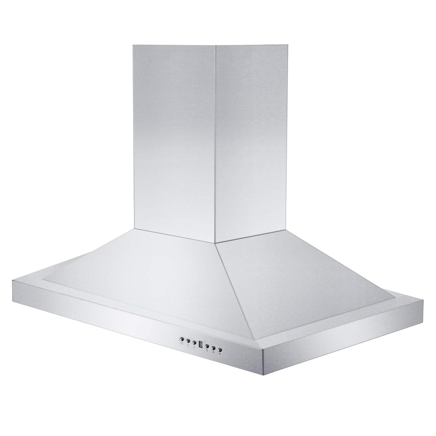 ZLINE 42 in. Convertible Vent Isl& Mount Range Hood in Black Stainless Steel (BSGL2iN-42)
