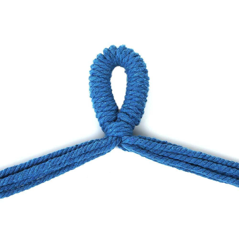 Blissun Hanging Hammock Chair, Hanging Swing Chair with Two Cushions, 34 Inch Wide Seat Blue & Green Stripes (Seaside Stripe)