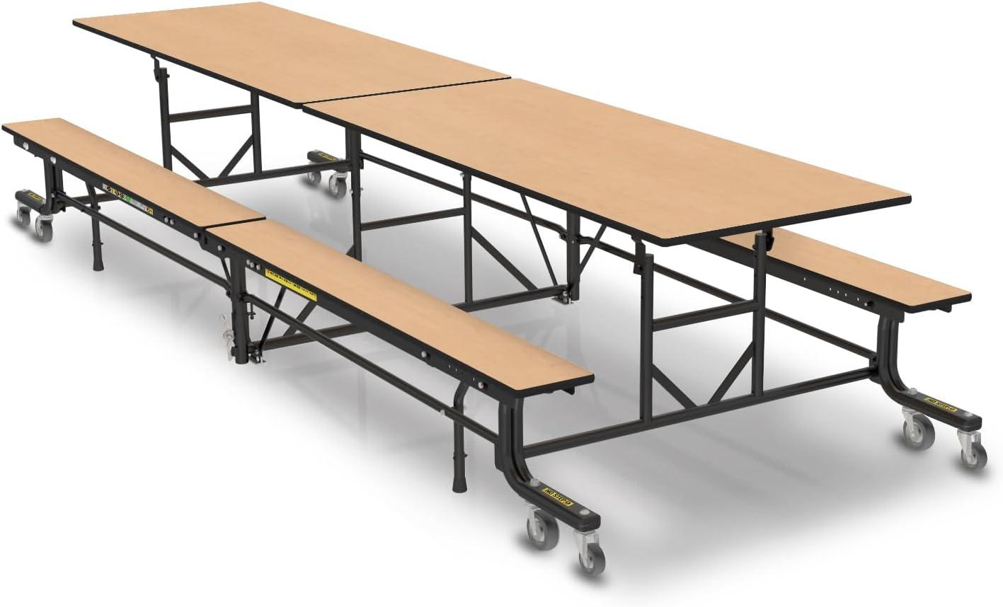 Palmer Hamilton Palmer Hamilton 145'' Rectangle Bench Cafeteria Table with Metal Frame