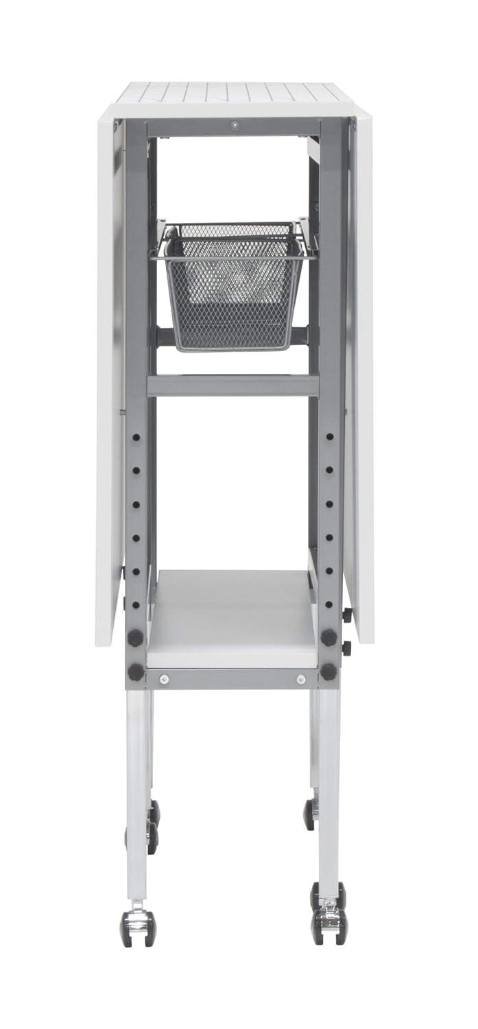 58.5'' x 36.75'' Foldable Sewing Table with Wheels
