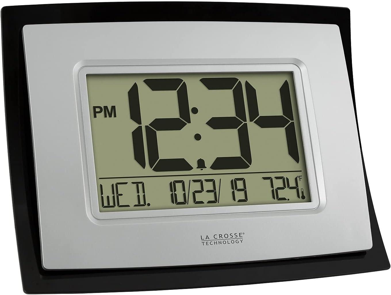 La Crosse Technology 8.62" x 6.8" Digital Contemporary Indoor Wall Clock, WT-8002U