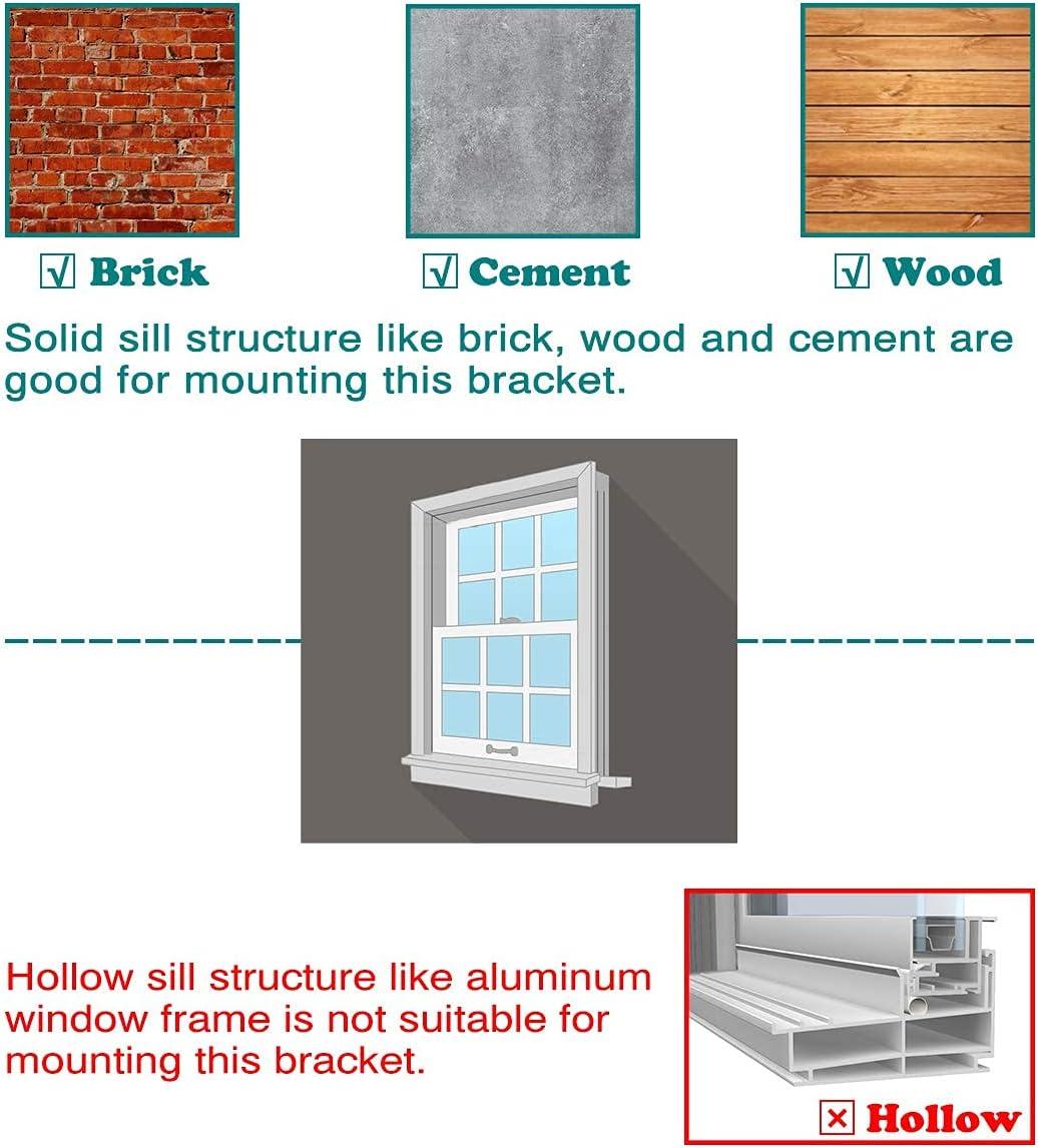 Window AC Bracket,Window Air Conditioner Support Bracket Light Duty,Sturdy Structure AC Unit Bracket,Up to 85lbs, 5,000~12,000BTU(S)