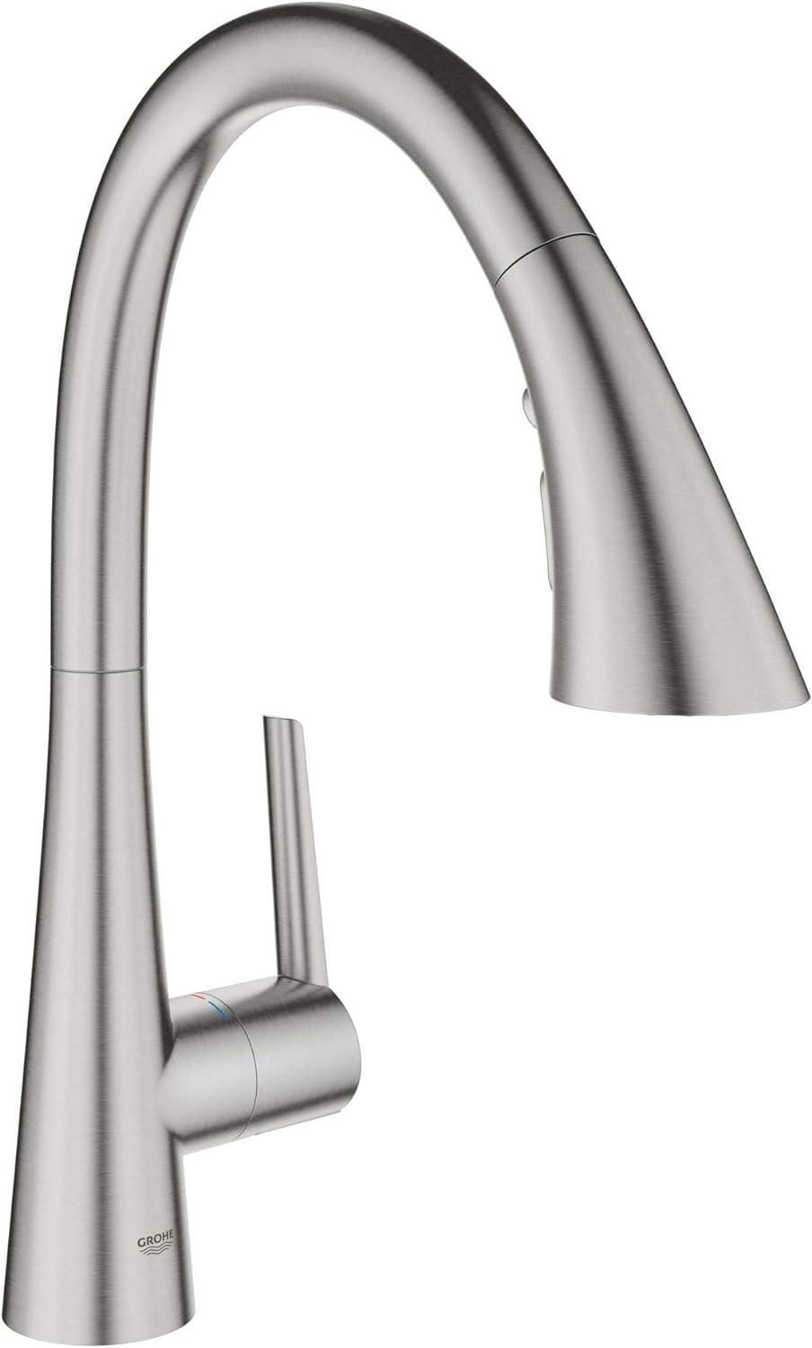 ZEDRA Single-Handle Pull Down Kitchen Faucet Triple Spray 1.75 GPM