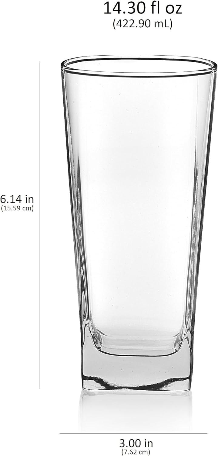 Libbey 14.3oz Clear Glass Tumbler Set of 8