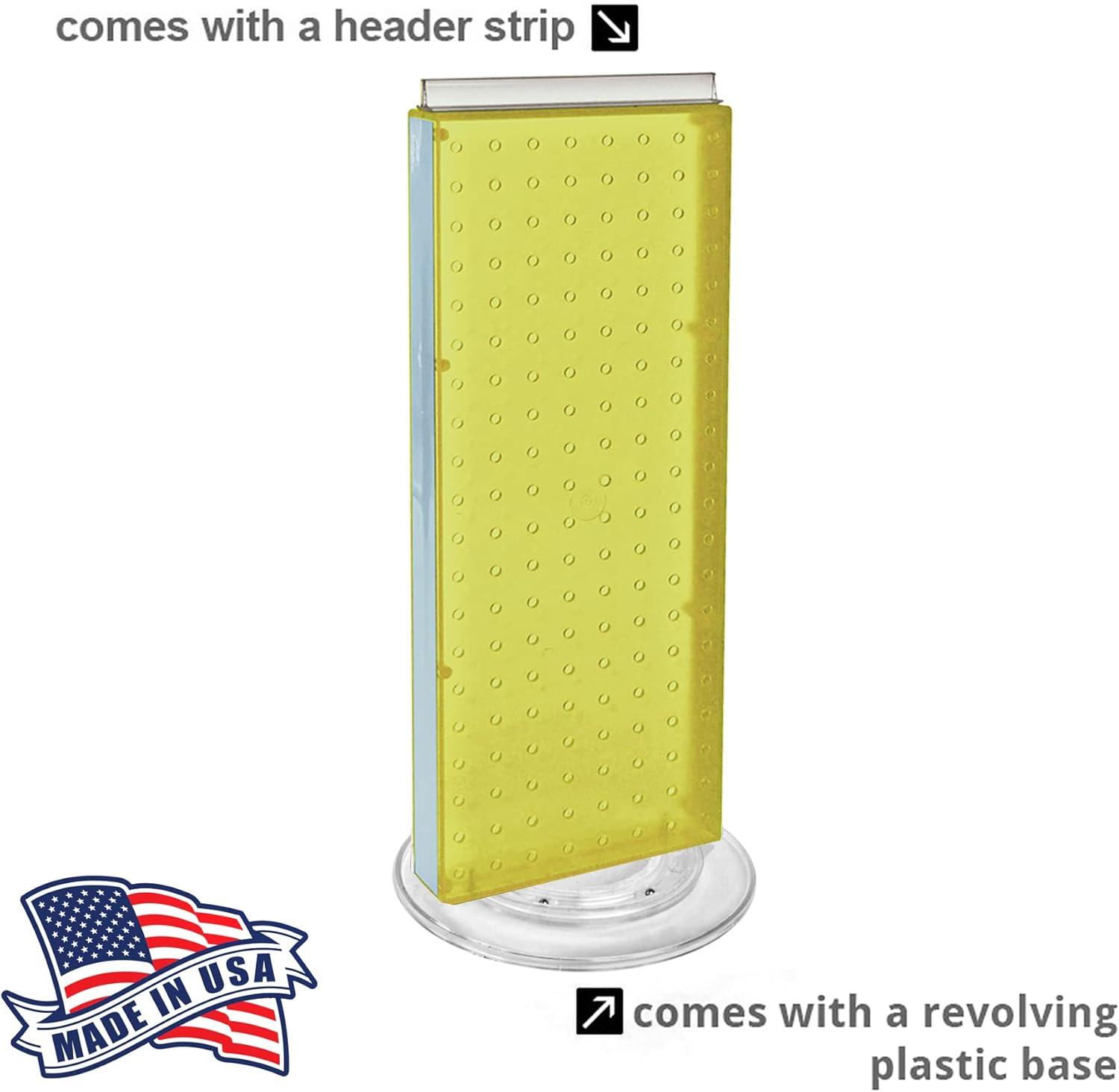 Revolving 8"W x 20.625"H Pegboard Counter Display