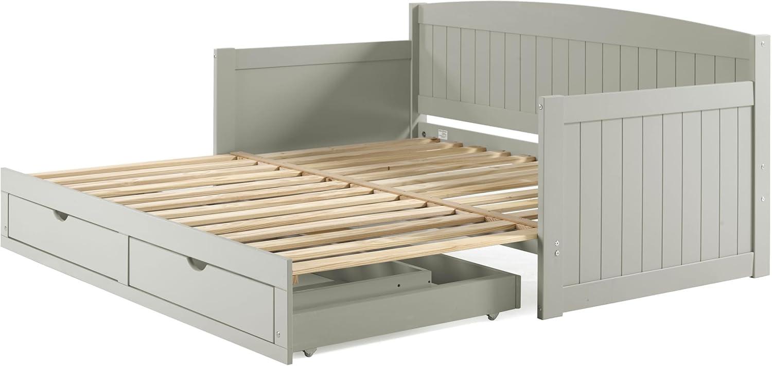 Alaterre Furniture King Harmony Kids' Daybed with Conversion Dove Gray