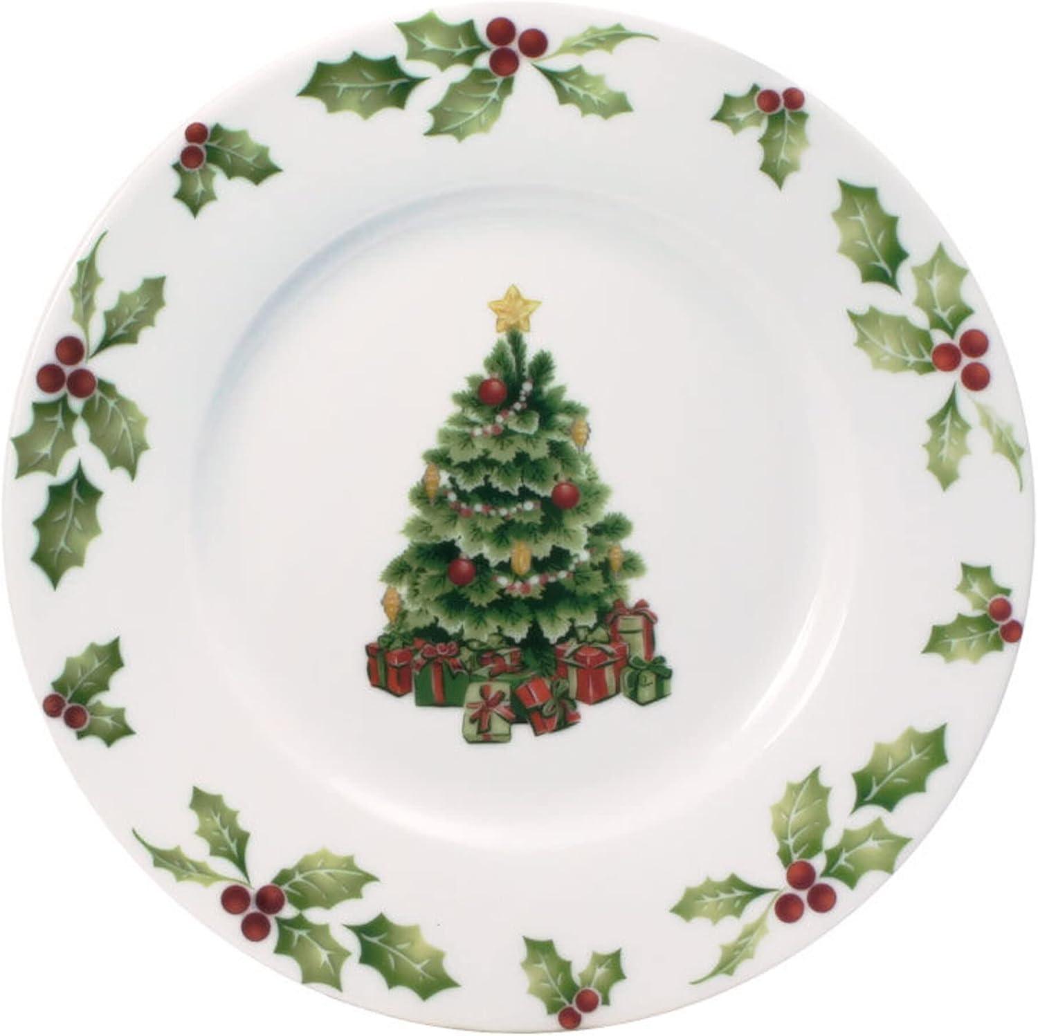 Pfaltzgraff Christmas Day 24 Piece Porcelain Dinnerware Set White