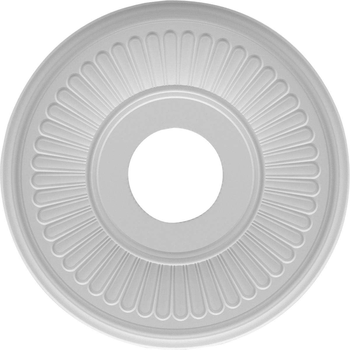 13"OD x 3 1/2"ID x 3/4"P Berkshire Thermoformed PVC Ceiling Medallion (Fits Canopies up to 5 3/4")