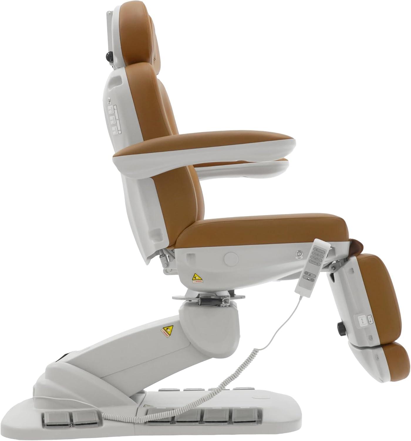 SKINACT Palma Electric Medical Spa Treatment Chair/Table (Camel Orange)