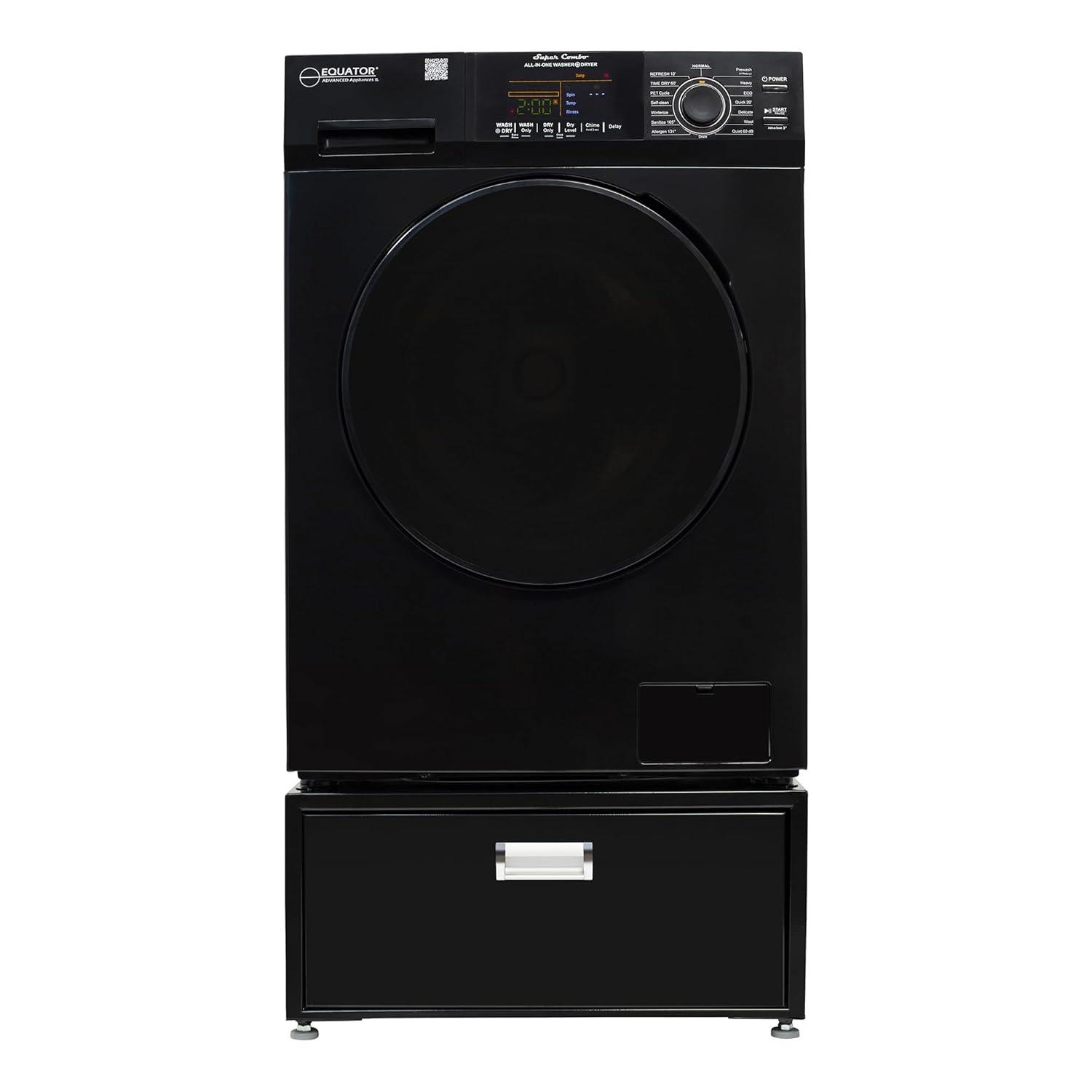 All-in-One Washer Dryer VENTED-DRY FASTER than Condense 15lb 110V + Pedestal