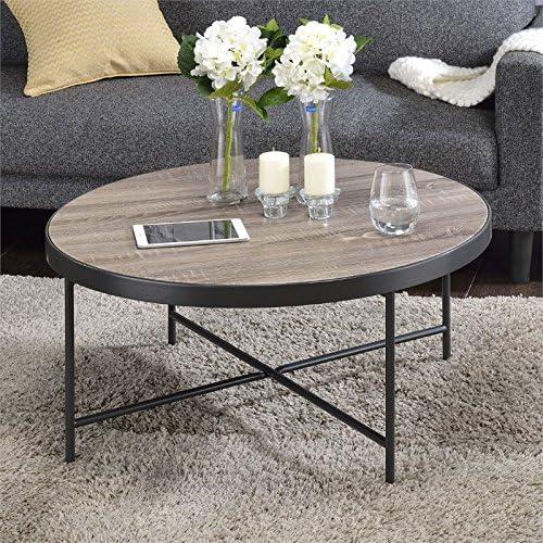 Charming Coffee Table Weathered Oak Brown - Saltoro Sherpi