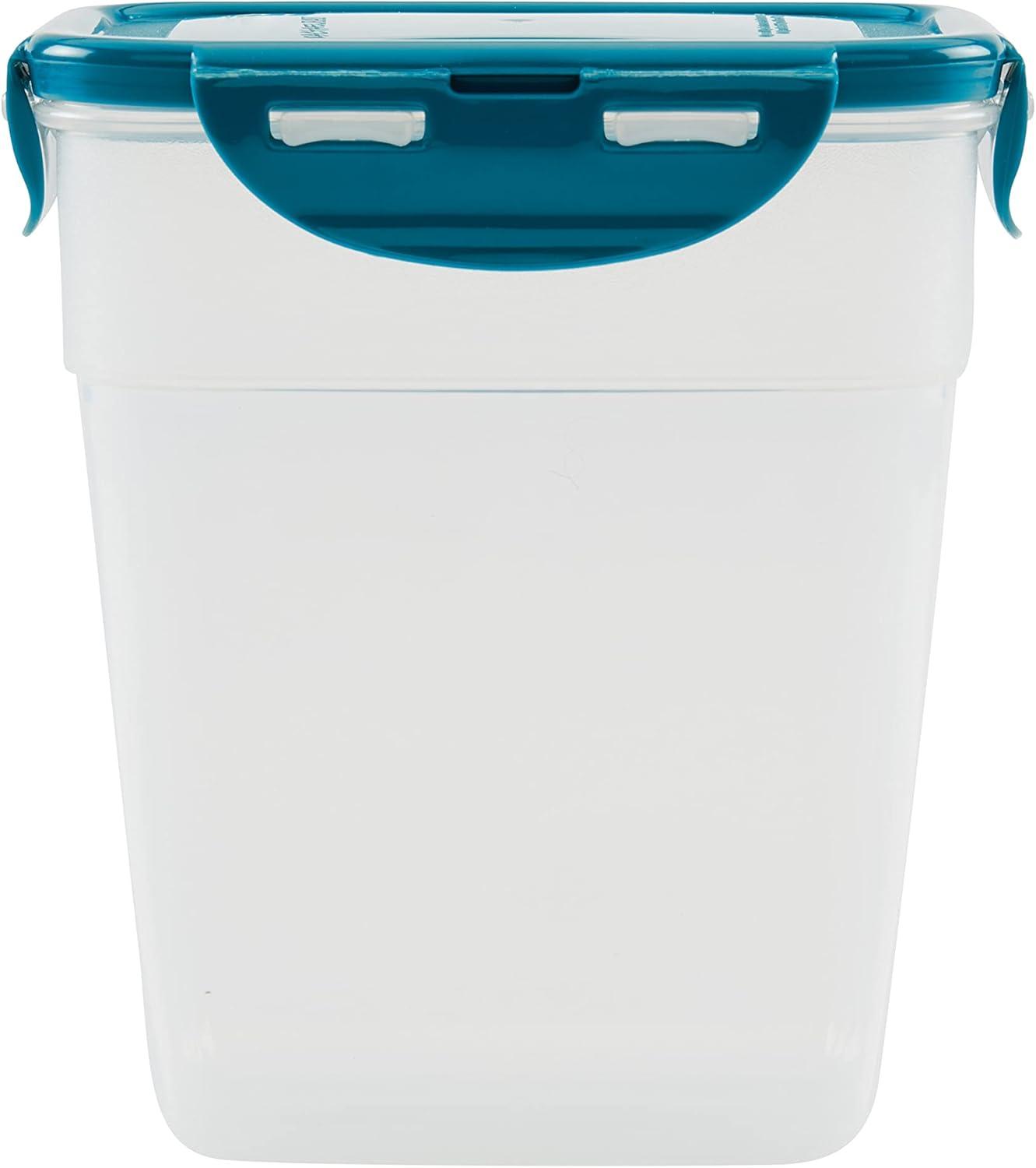 Rachael Ray Leak-Proof Stacking Food Storage Container Set, 20-Piece, Teal Lids