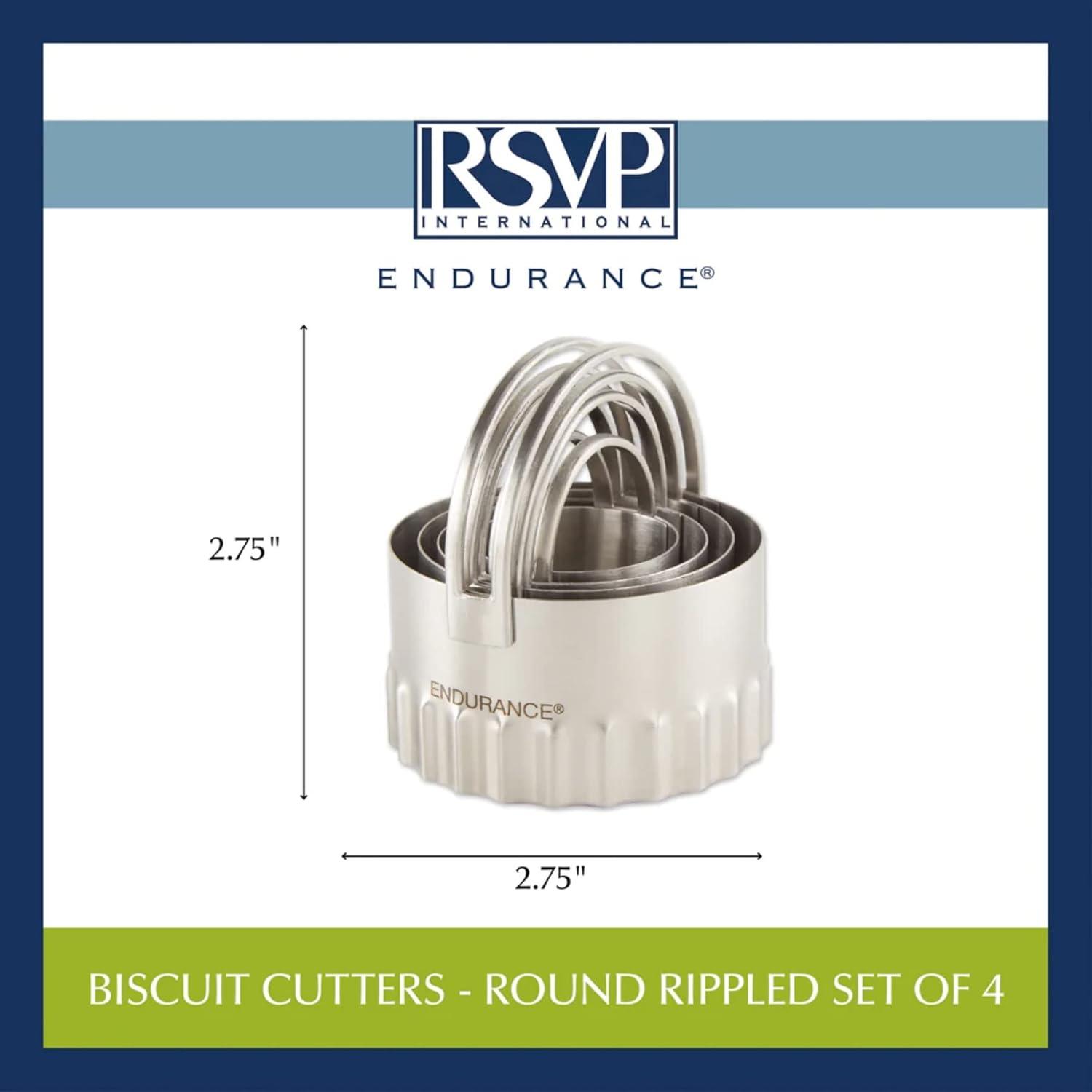 Biscuit Cutters - Round Rippled (Set of 4)