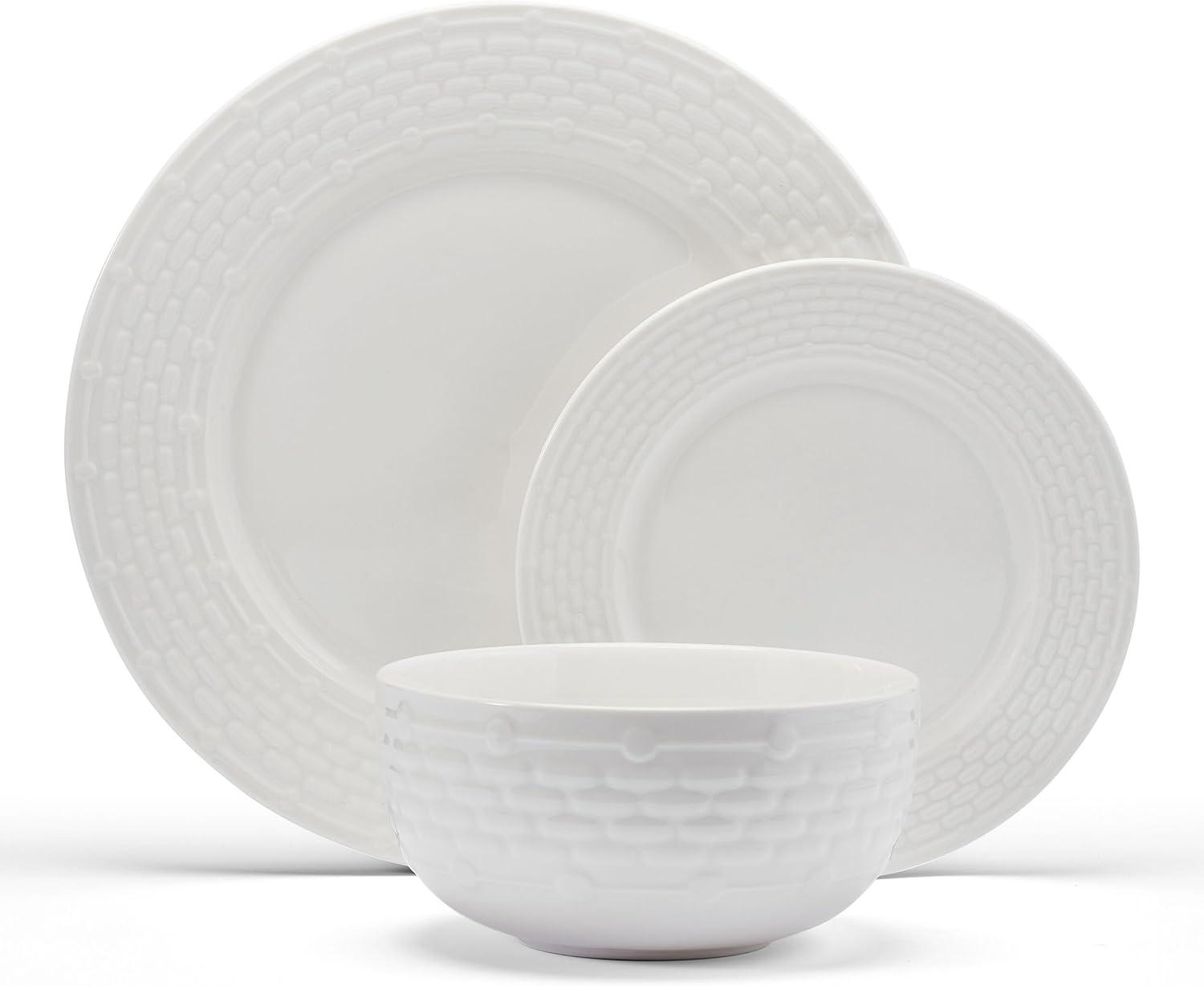 Pfaltzgraff Sonya 24 Piece Porcelain Dinnerware Set White