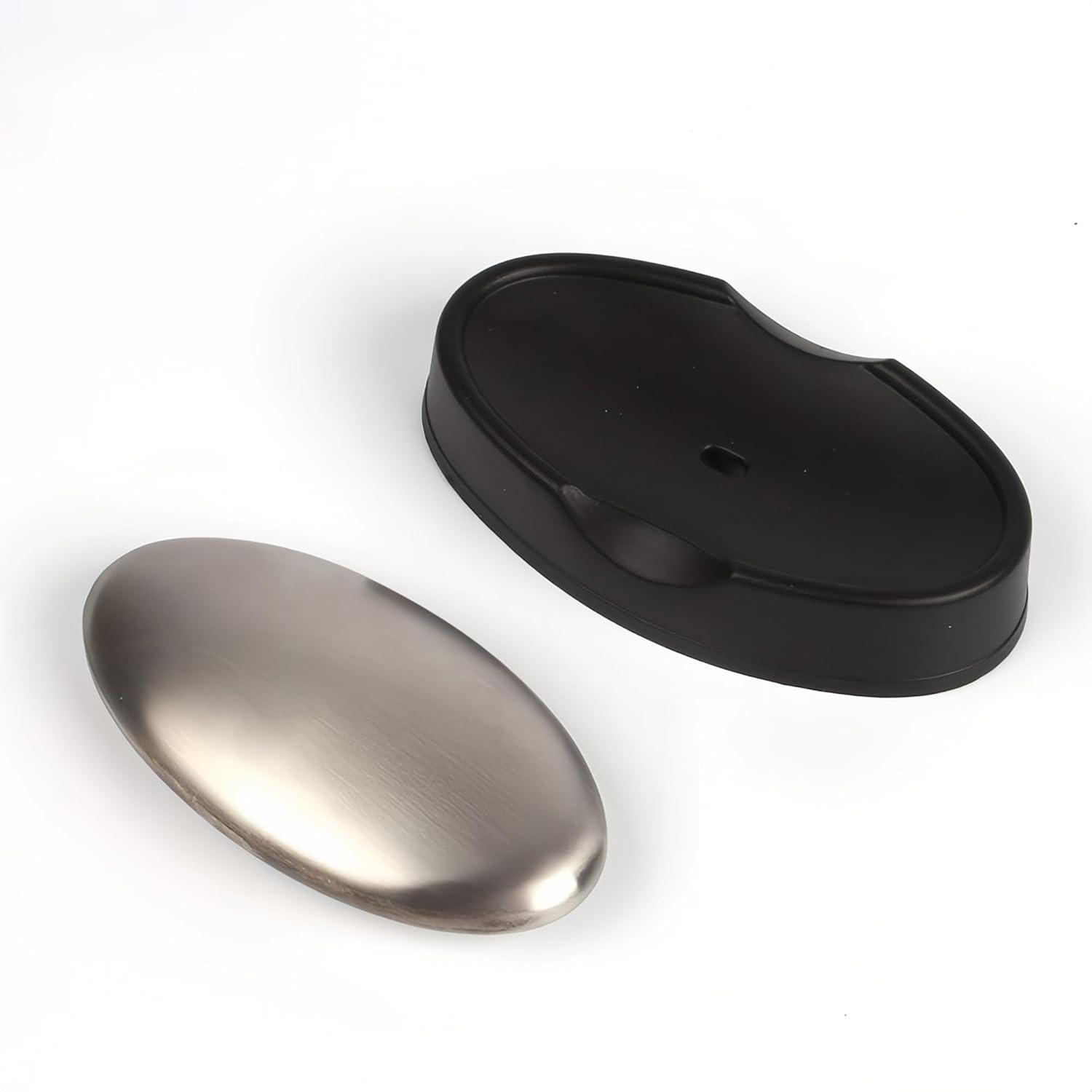 Stainless Steel Odor Eliminating Soap Bar with Dish