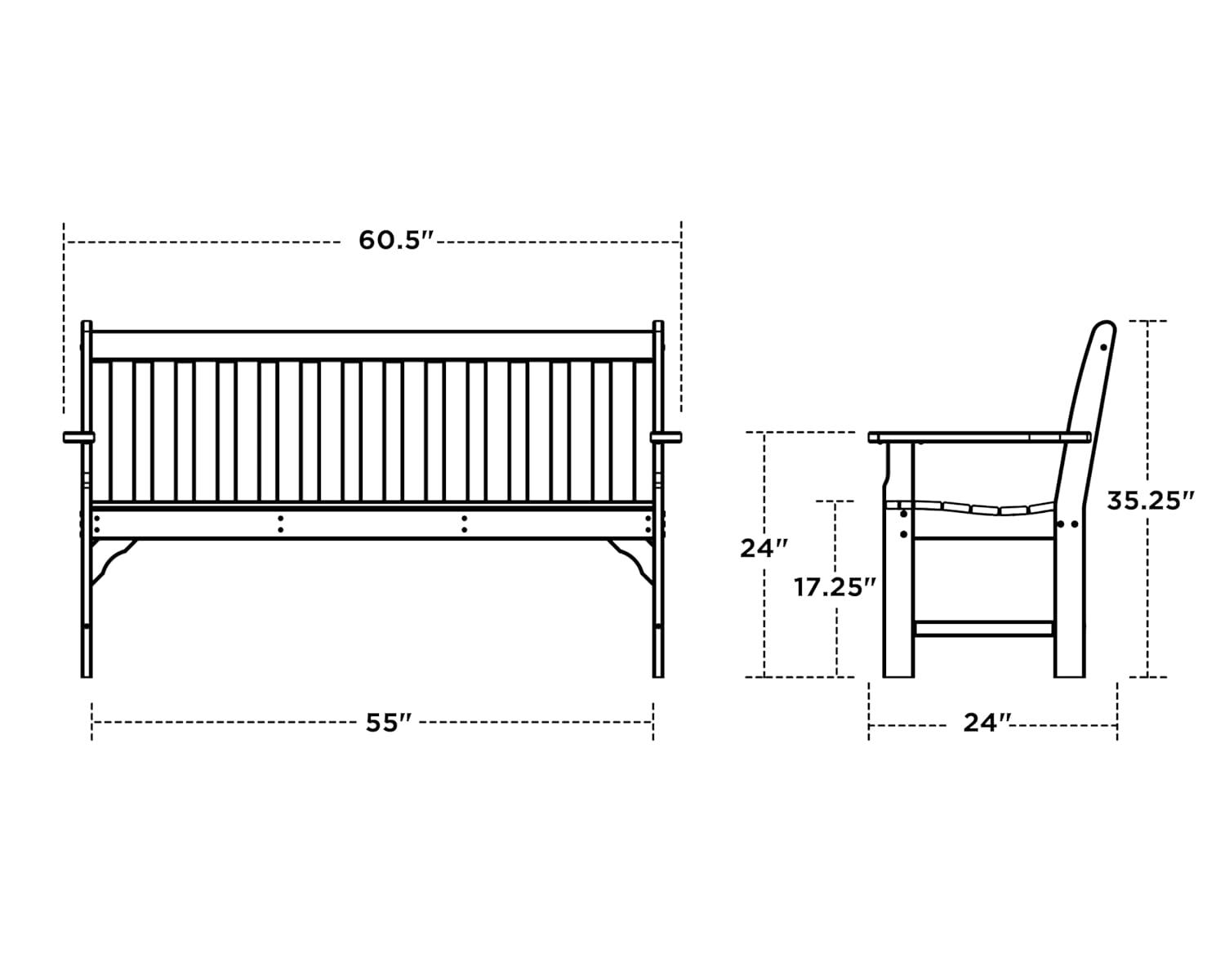 Vineyard 48" Patio Bench