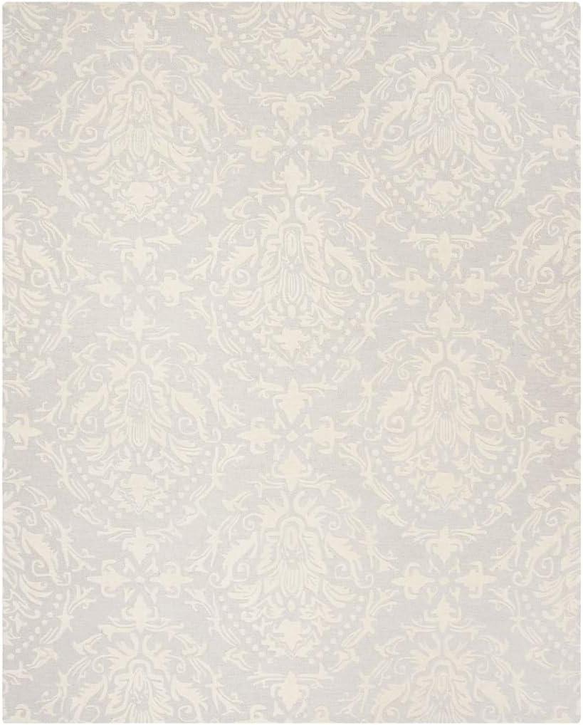 Blossom BLM107 Hand Tufted Indoor Area Rug - Light Grey/Ivory - 8'x10' - Safavieh