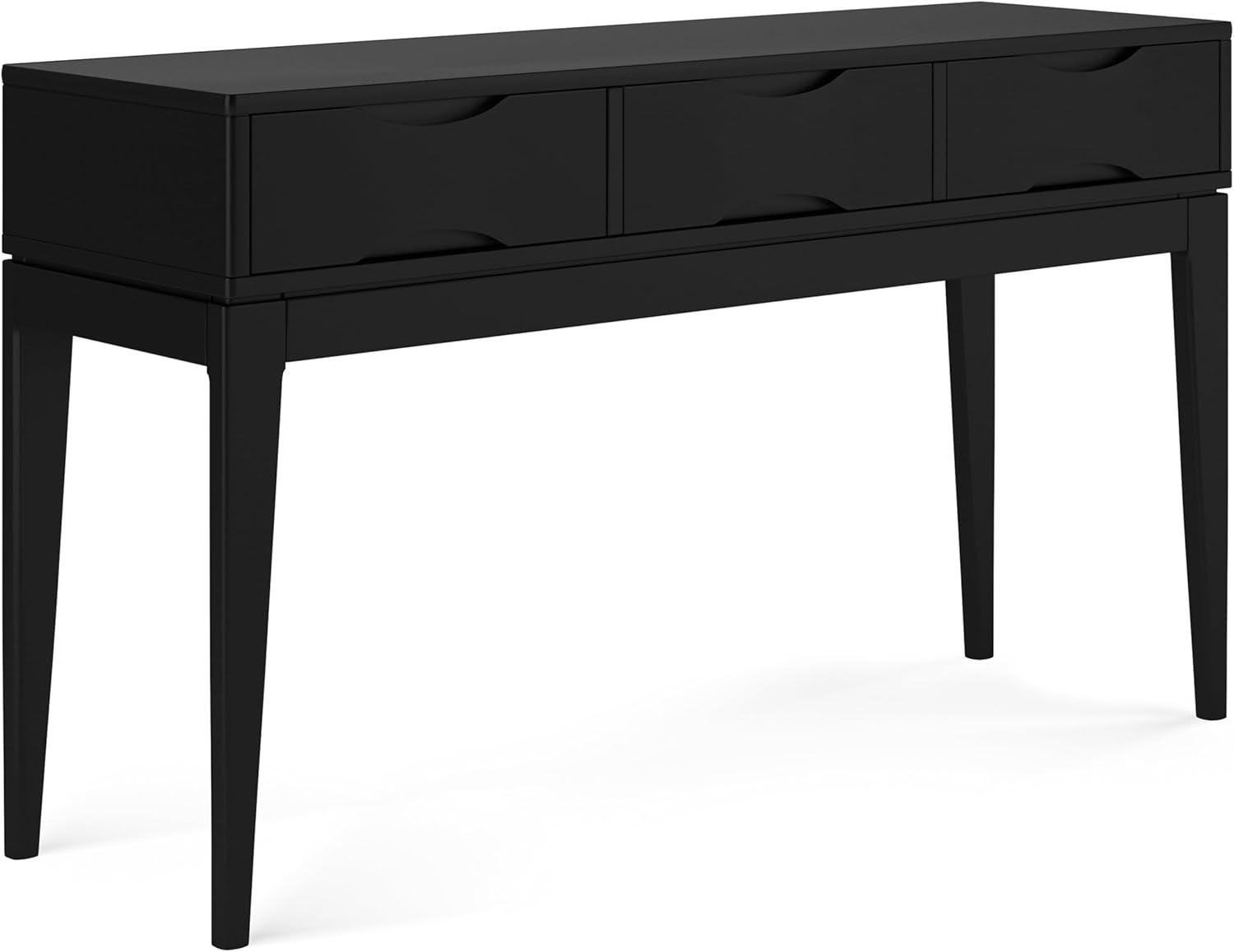 Simpli Home Harper Solid Hardwood Console Sofa Table In Black