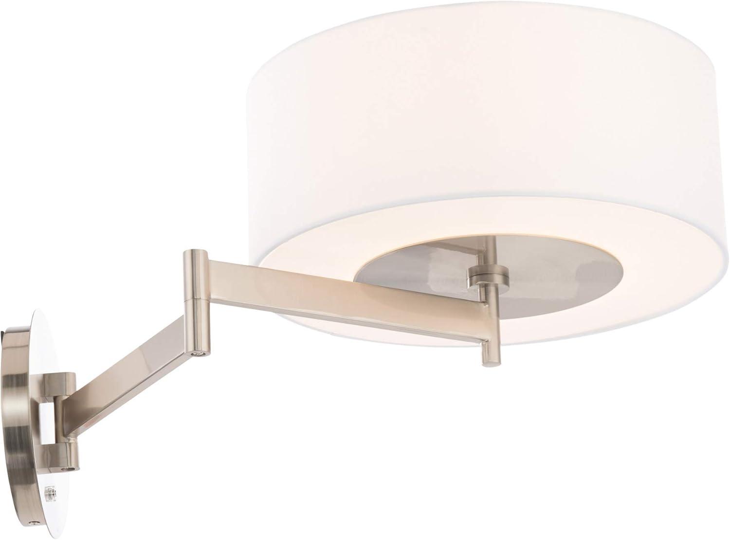 dweLED Chelsea 23.25-in W 1 -Light Brushed Nickel Transitional Integrated LED Wall Sconce