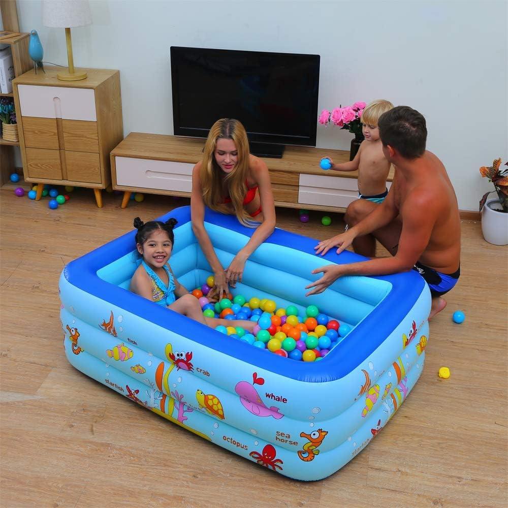 Ocean World Rectangular Inflatable Kiddie Pool with Pump