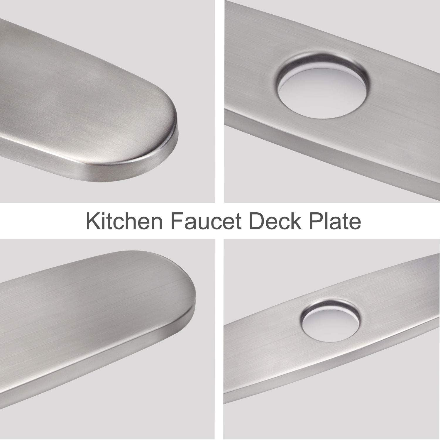 10-Inch Escutcheon Hole Covers In Stainless Steel , Suitable For 1 Or 3-Hole Bathroom Or Kitchen Sink Faucets