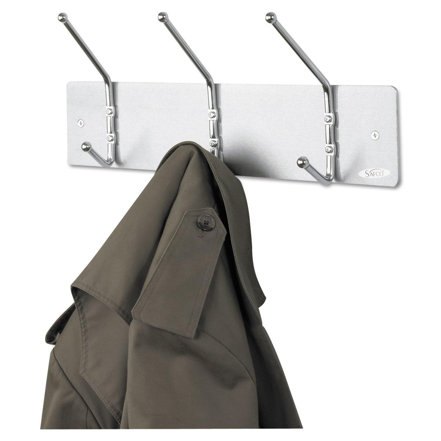 3 Hook Ball-Tipped Double-Hook Wall Mounted Coat Rack